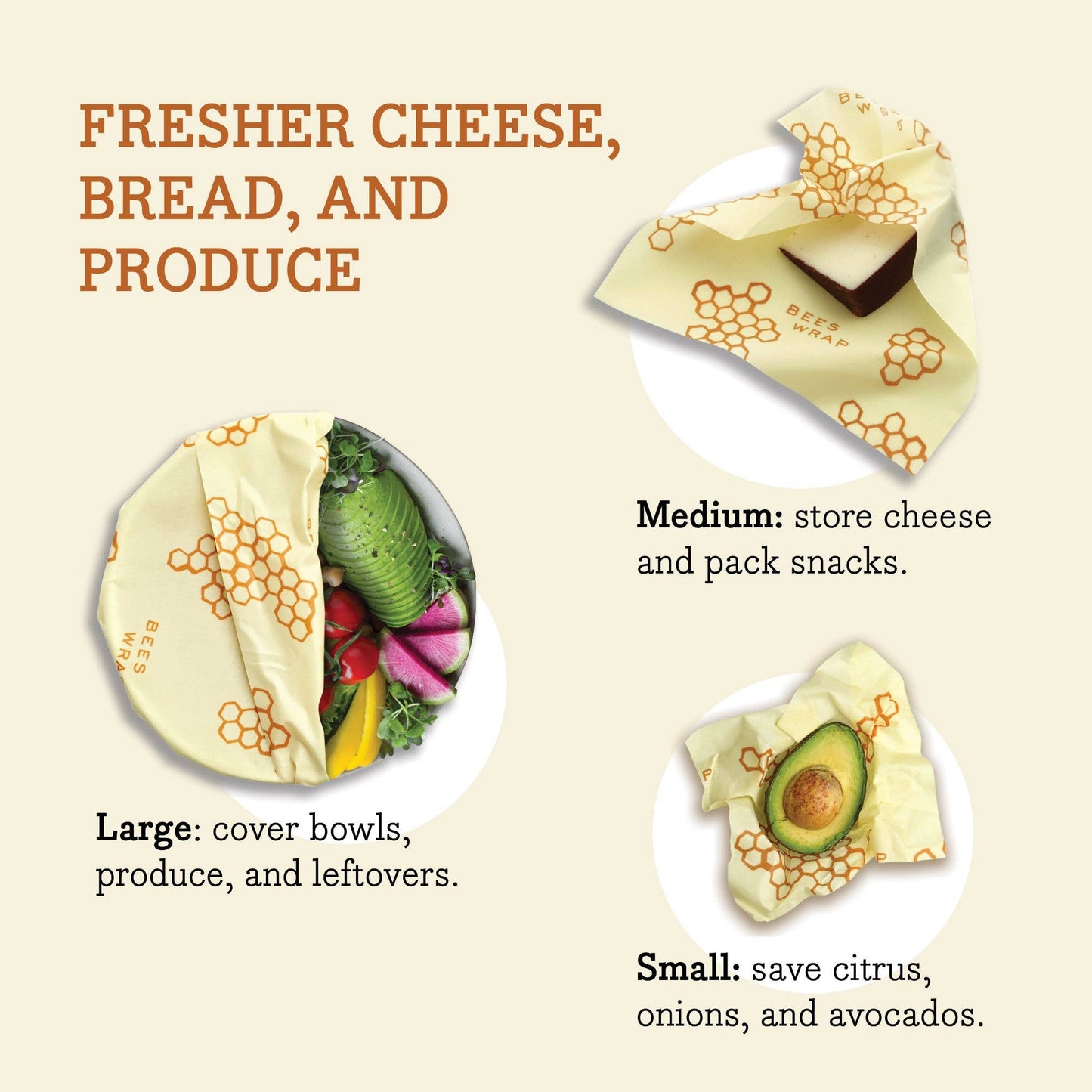 3 Pack Bee's Wrap - Honeycomb