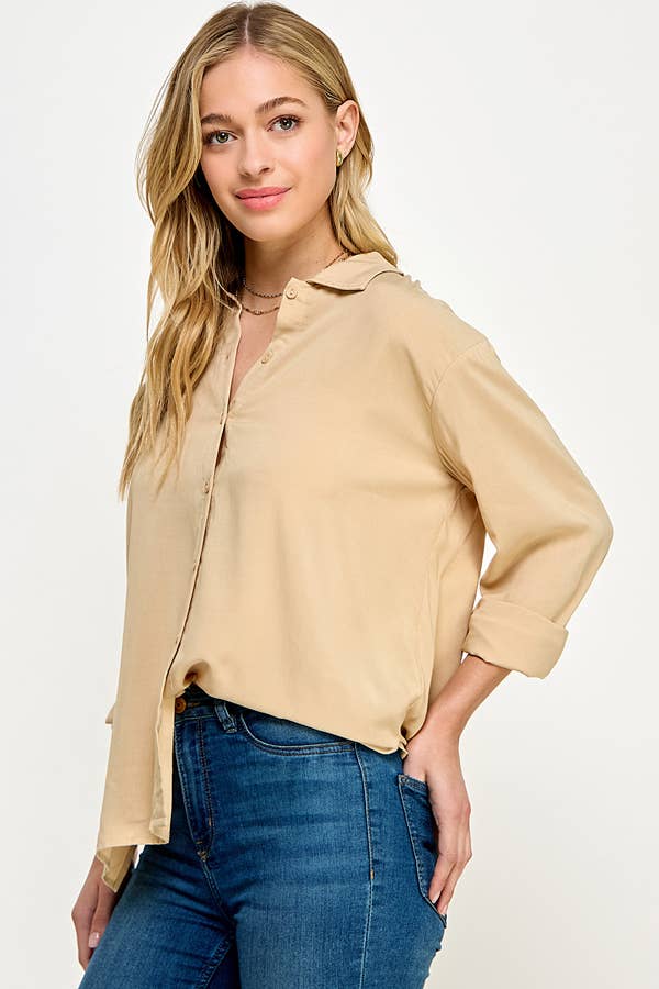 Woven Button Down
