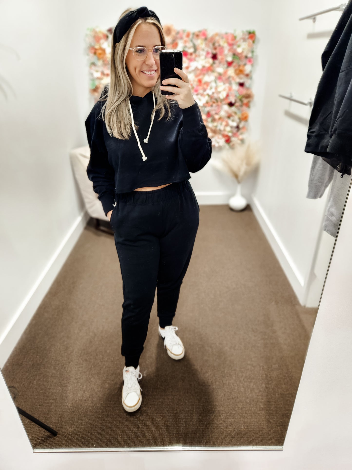 Terry Cropped Hoodie