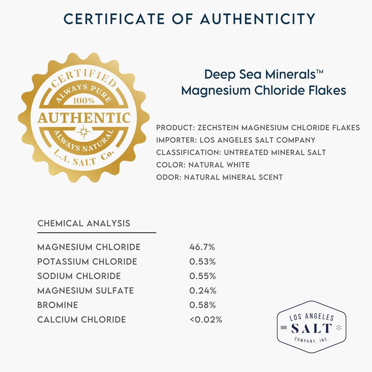 4.4 lb Deep Sea Minerals® Magnesium Flakes Jar