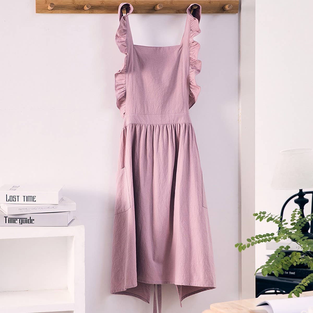 Cotton Ruffle Kitchen Apron