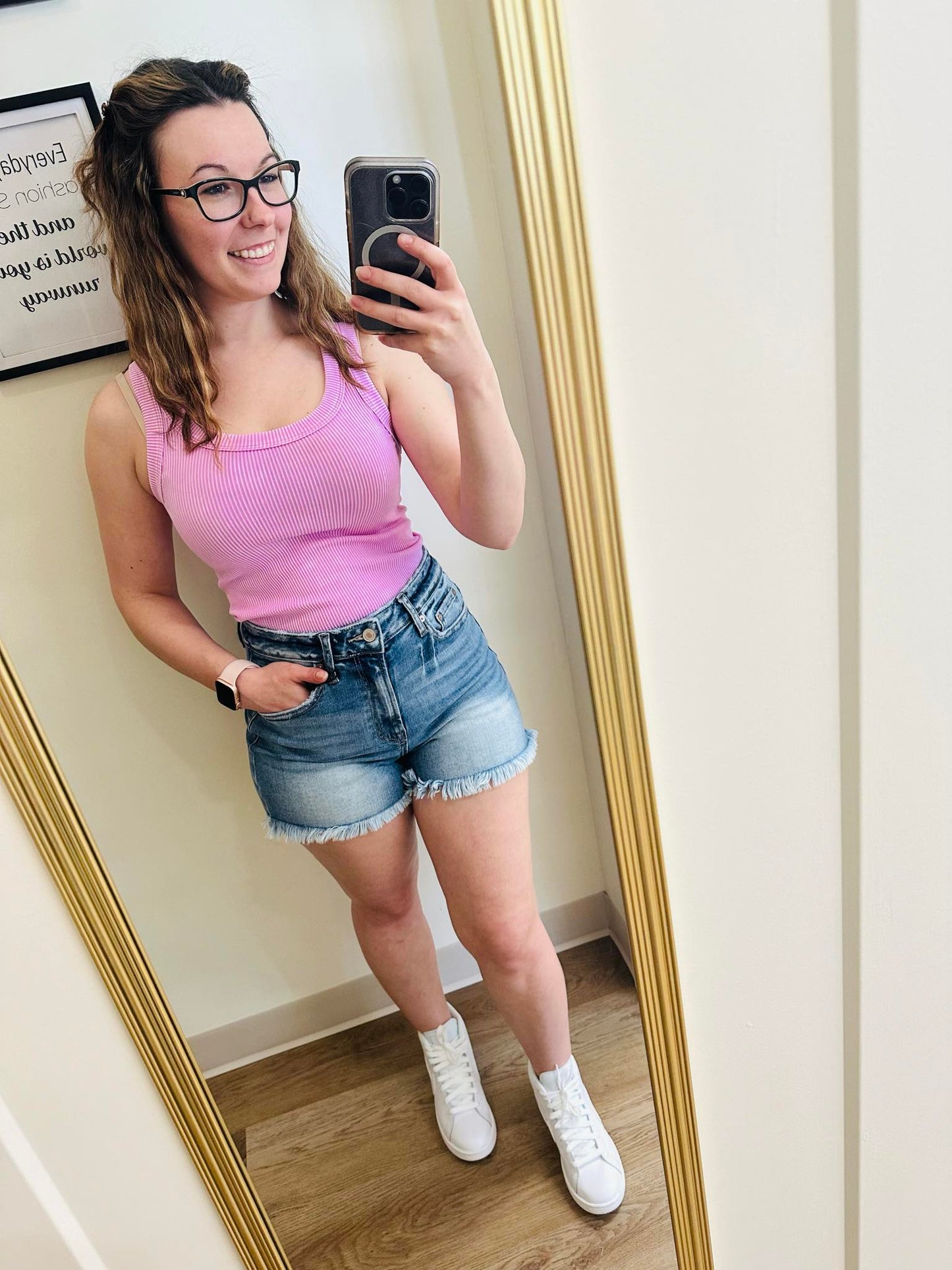Medium Wash Denim Shorts