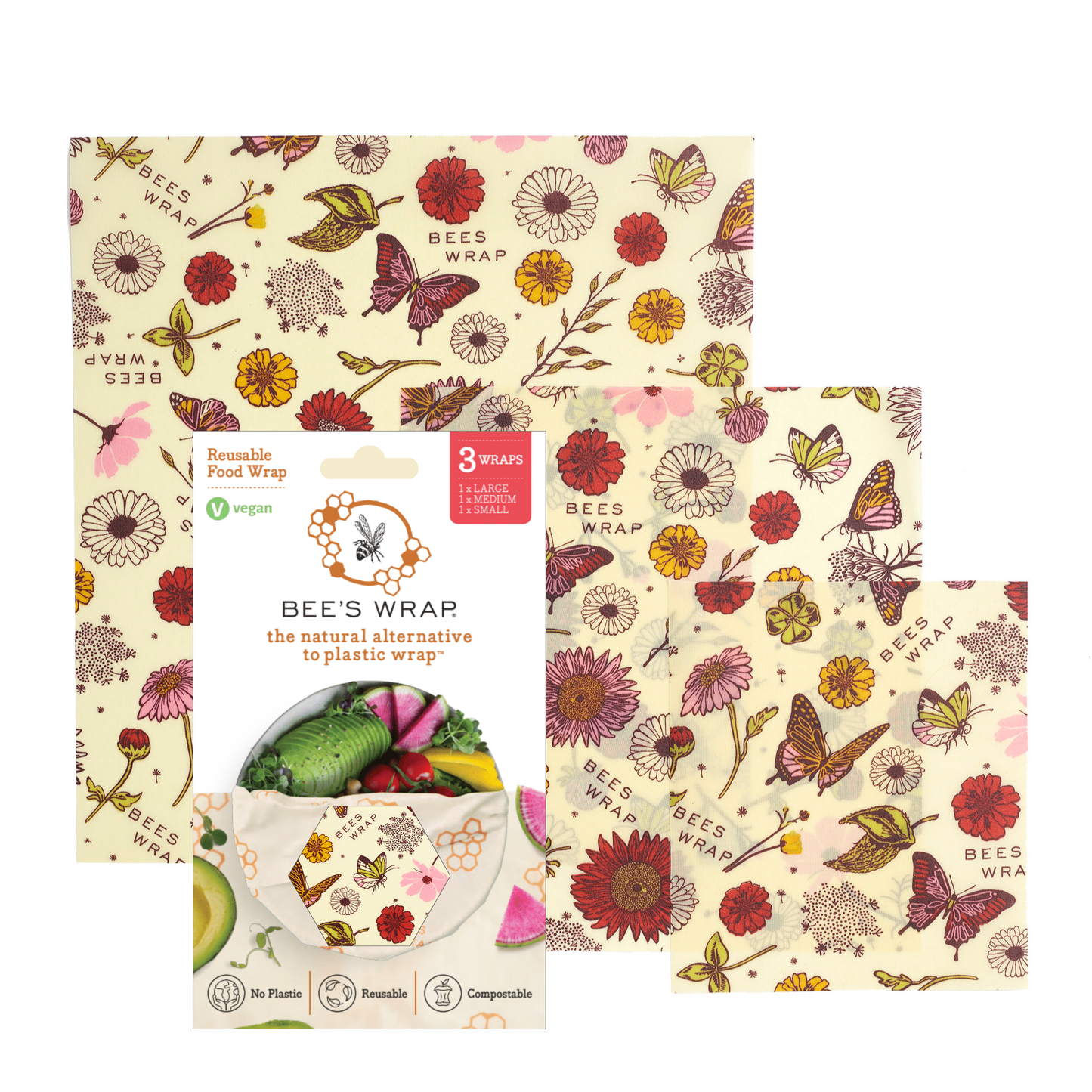 Bee's Wrap 3 Pack - Meadow Magic