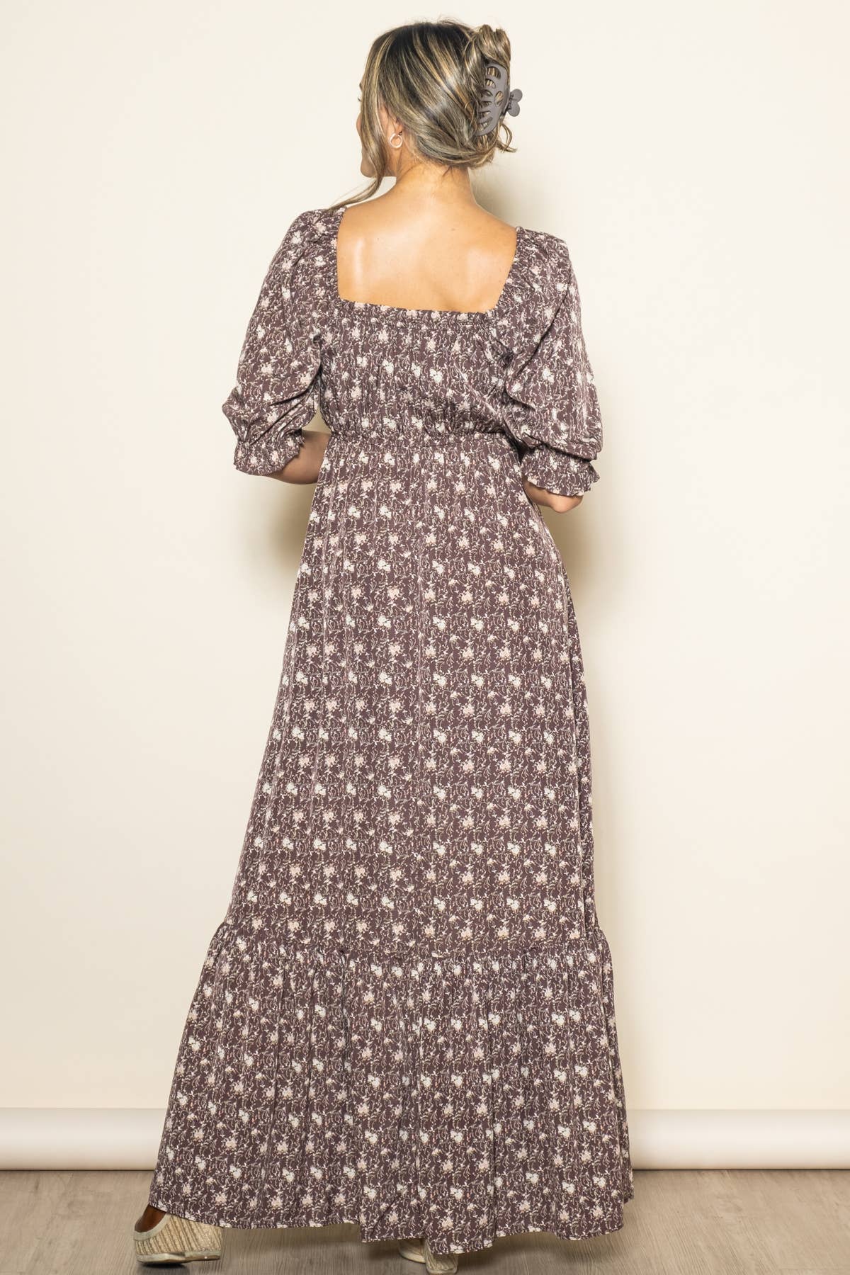 Chestnut Babydoll Maxi Dress