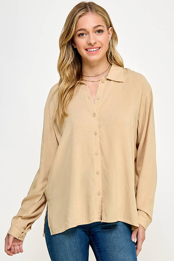 Woven Button Down