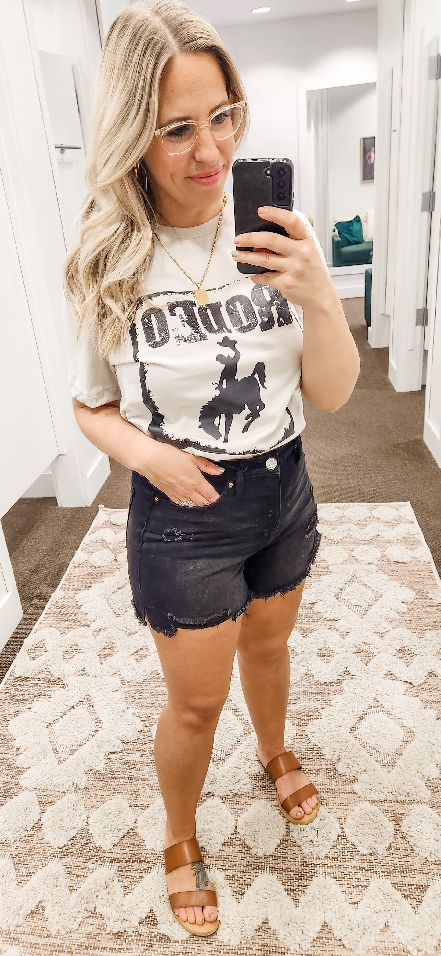Black Mom Fit Shorts