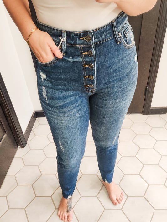 High Rise Cigarette Jeans