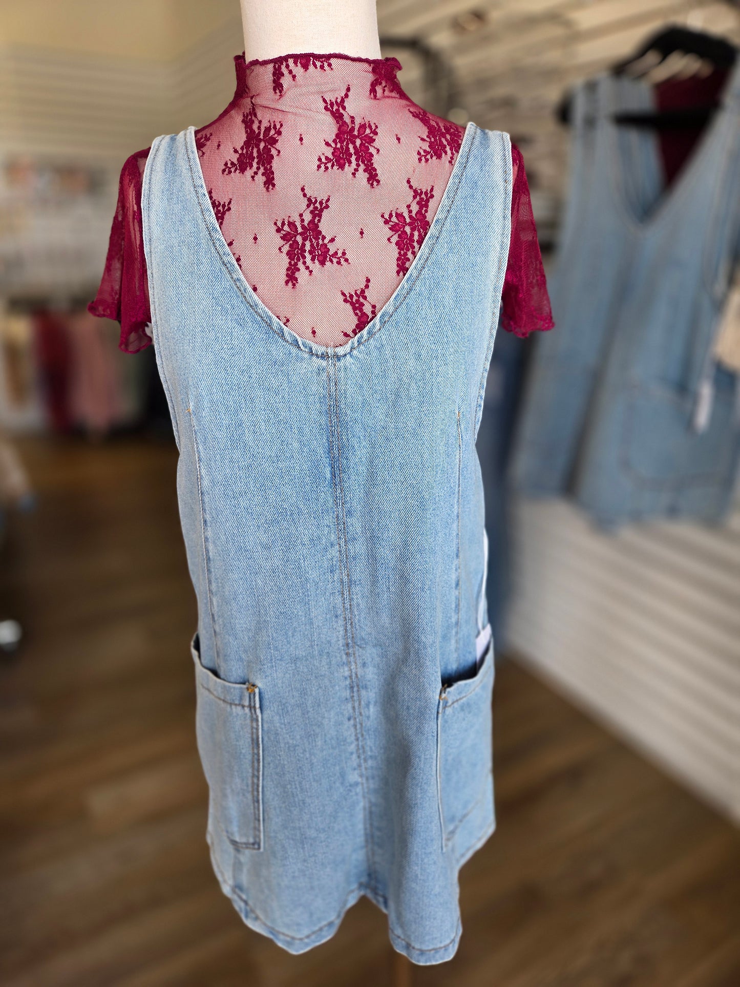 Denim Overall Dress