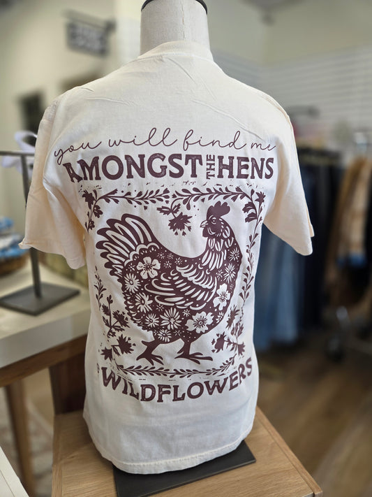 Hens & Wild Flowers Tee
