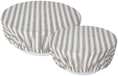 Ticking Stripe Bowl Covers Set of 2