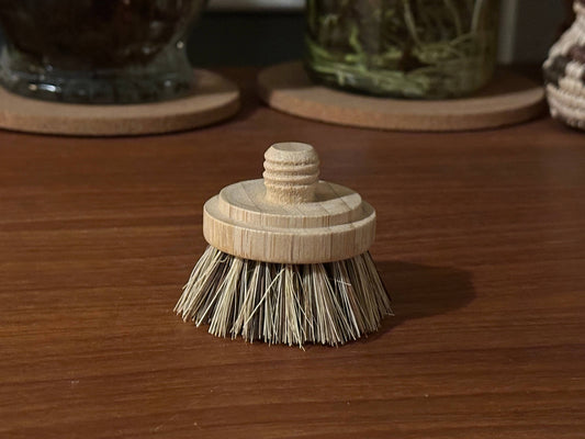 Replacement Head for Bamboo Dish Scrubbing Brush: Firmer (Coconut Bristles)
