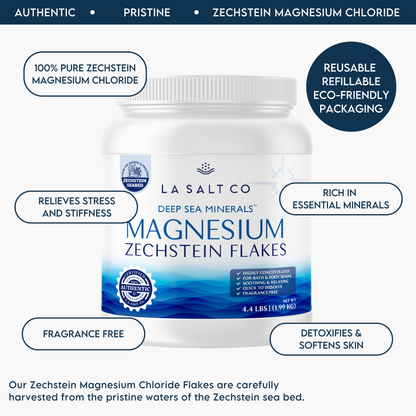 4.4 lb Deep Sea Minerals® Magnesium Flakes Jar