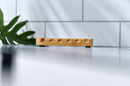 Bamboo Waterfall Self-Draining Soap Dish