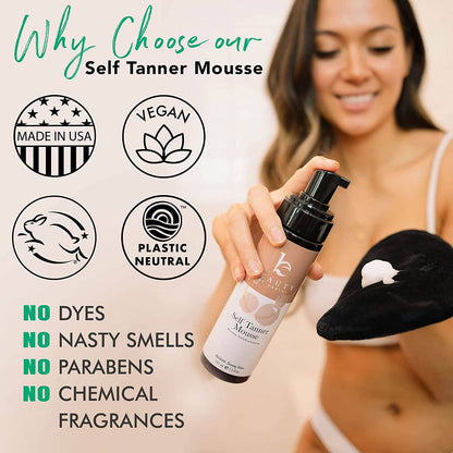 Self Tanner Body Tanning Mousse 3.3oz: Medium to Dark