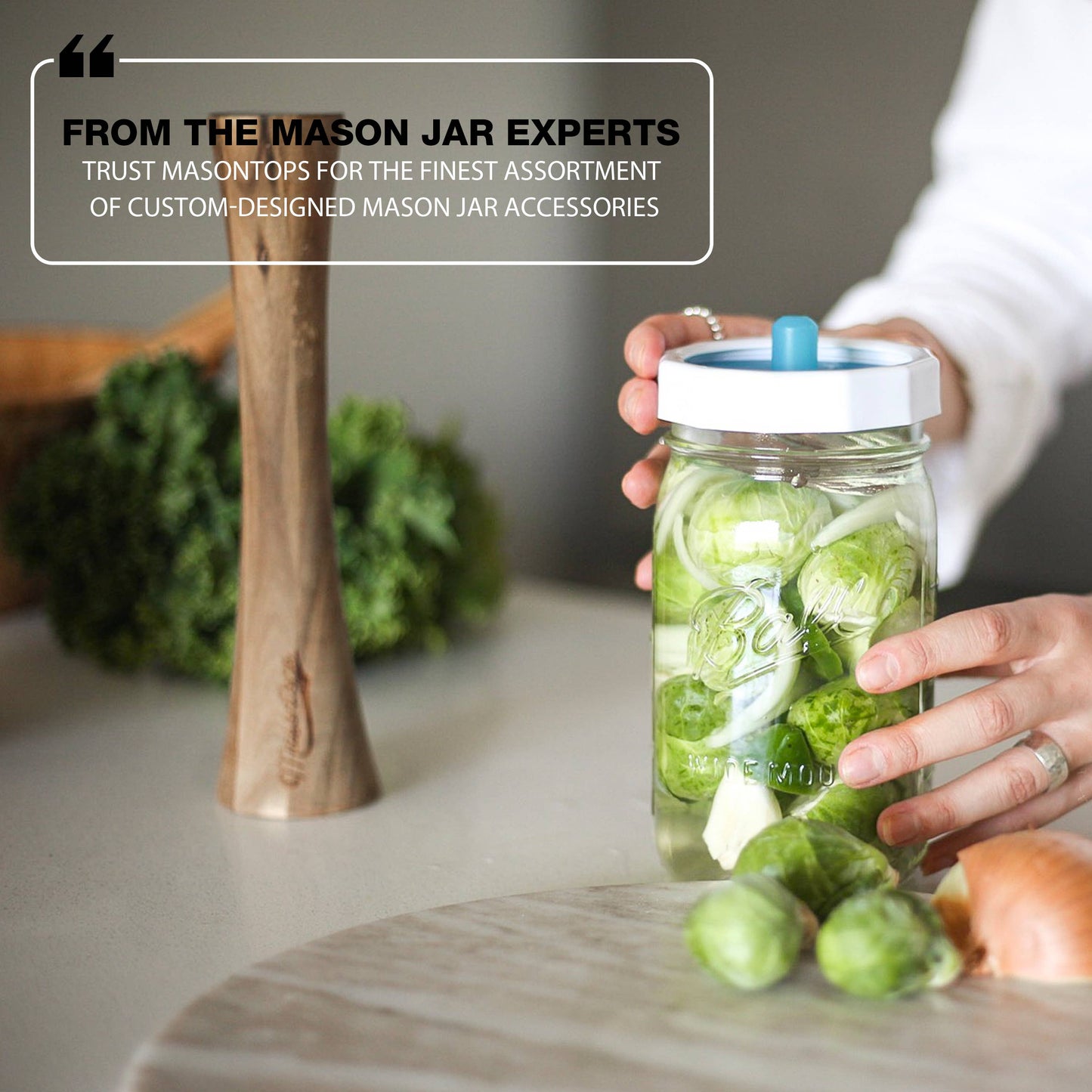 Pickle Pipe Fermentation Airlocks for Mason Jars: Wide Mouth