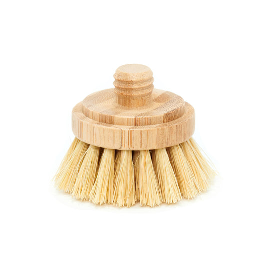 Replacement Head for Bamboo Dish Scrubbing Brush: Softer (Sisal Bristles)