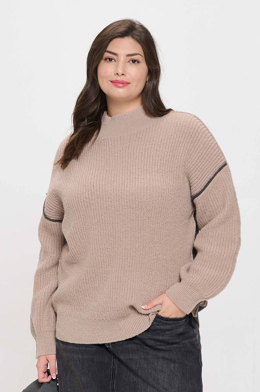 Mocha Colorblock Sweater