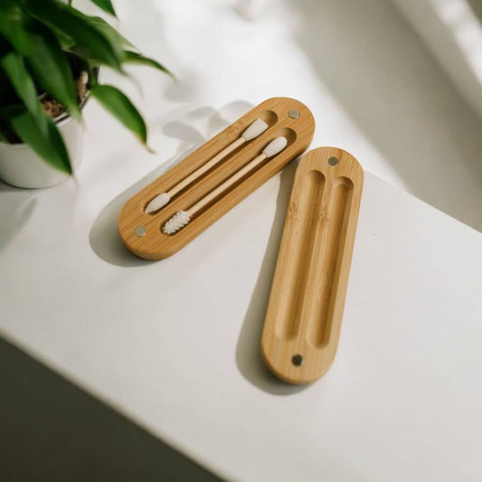 Reusable Bamboo Ear Buds in Case | Camping Bestseller