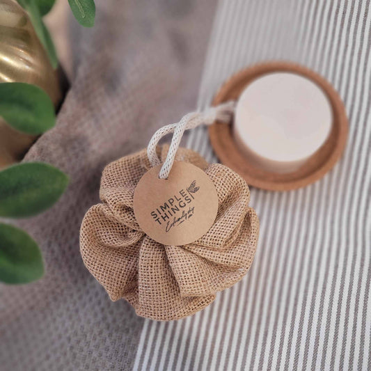 Jute Exfoliating shower flower