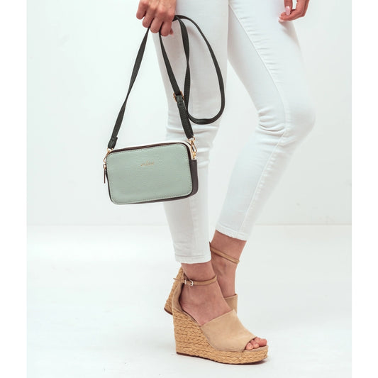 Color Block Leather Bag